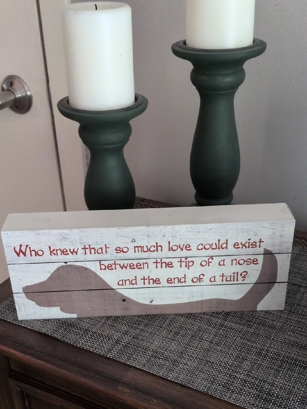 Wooden Puppy Dog Silhouette Sign